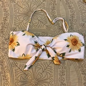 Zaful sunflower size Large swim top bathing suit